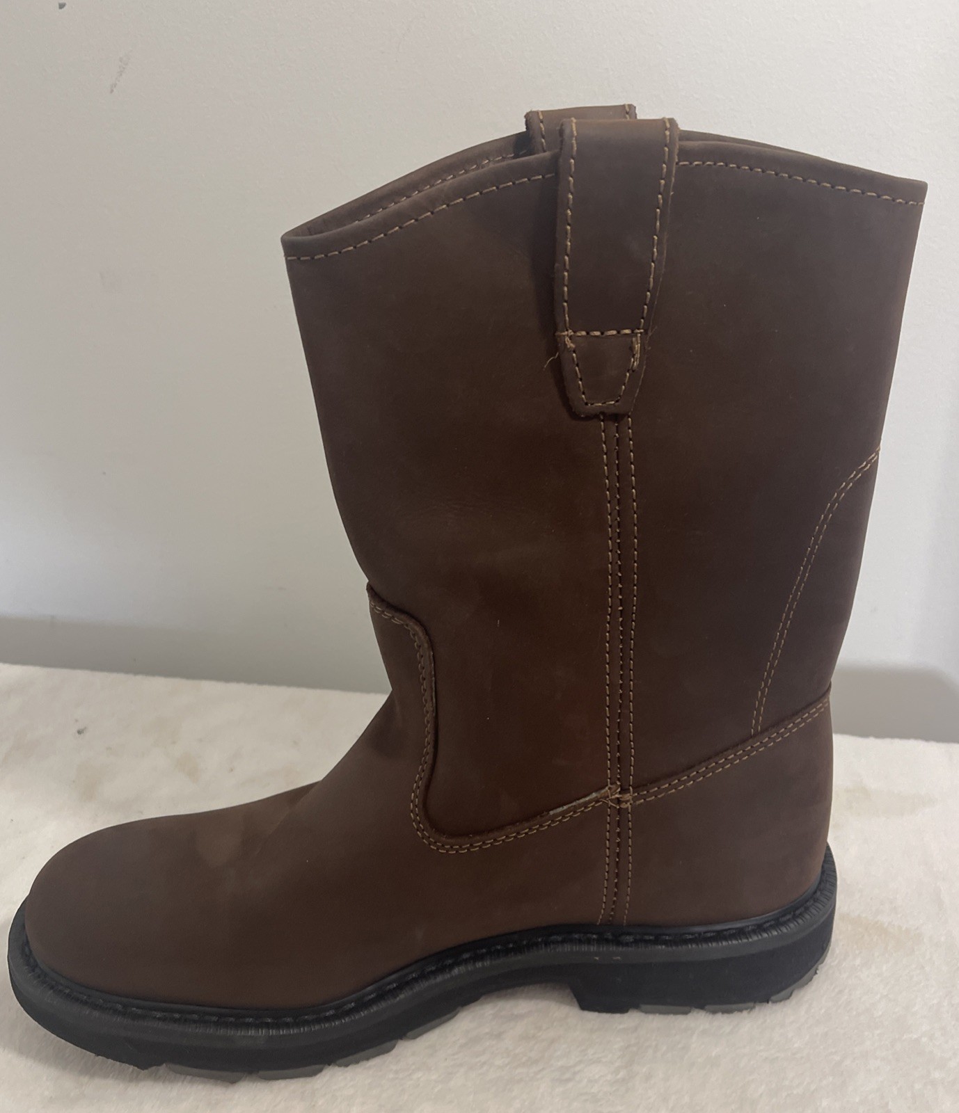 Wolverine Mens Work Steel Toe Wellington Brown Leather Single Right Boot W04727
