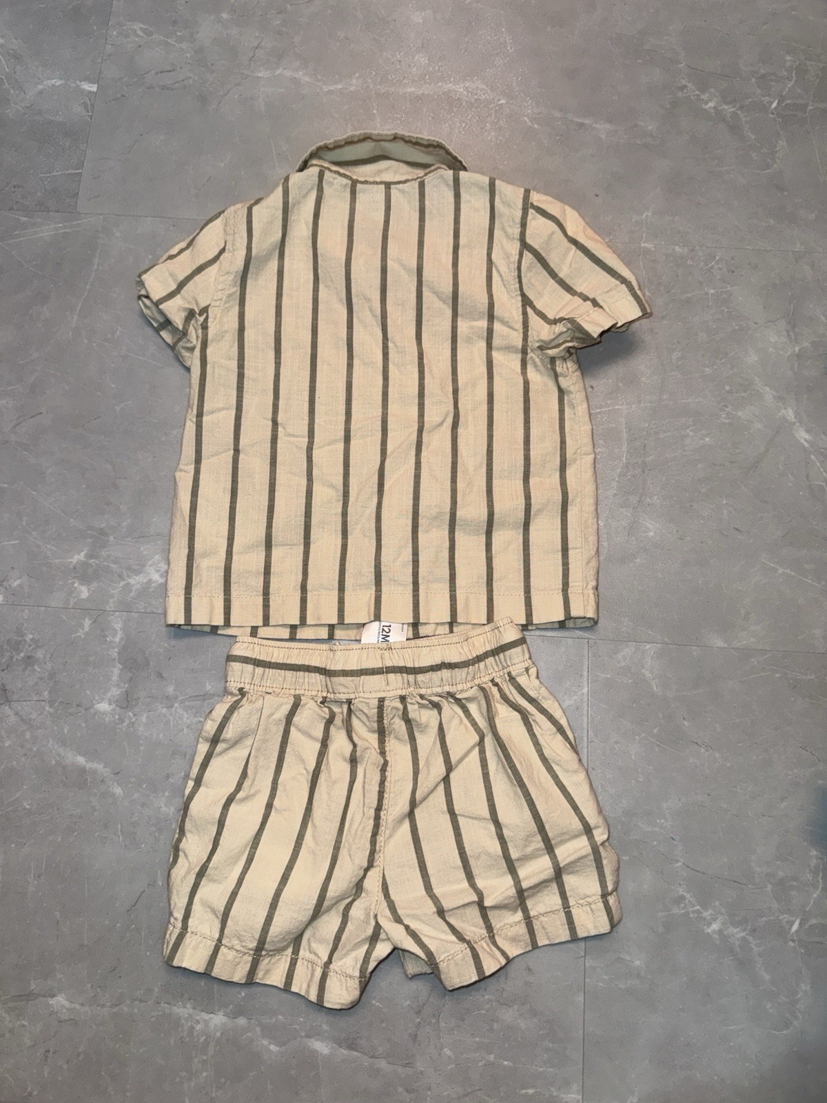 12 Months Osh Kosh Toddler Infant Set Striped ButtonUp Church Dressy Wedding Fit