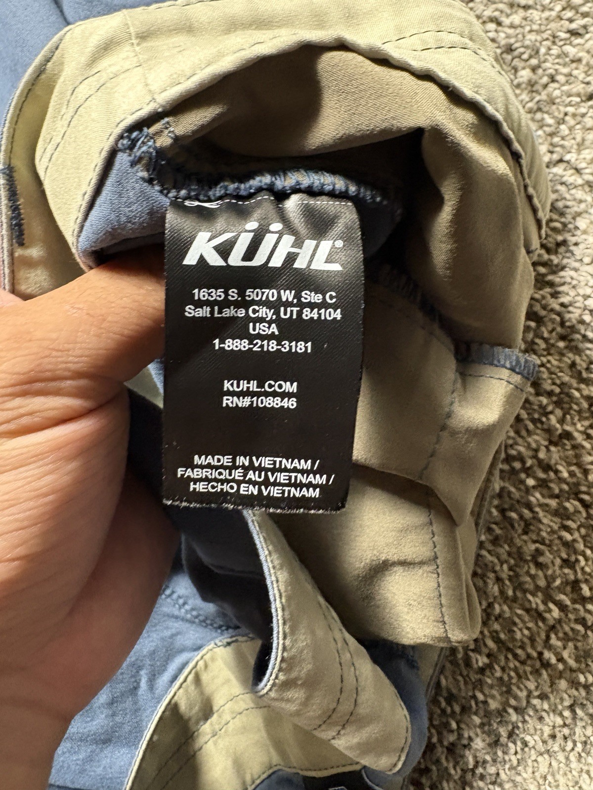 KUHL Resistor Lite Chino Shorts Mens 40 Blue Hiking Golf 9” Inseam 5205