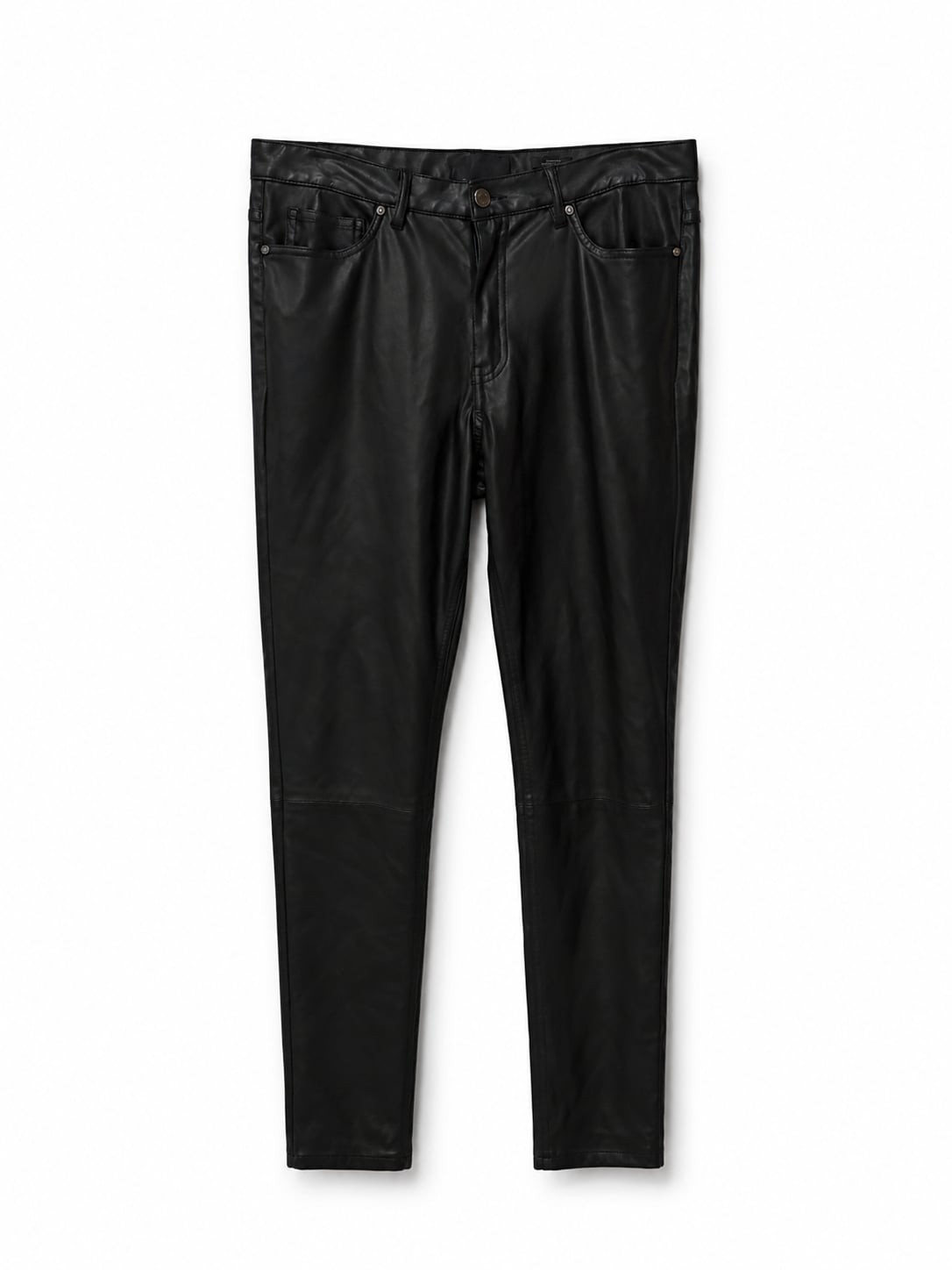 H&M Skinny Fit Faux Leather Pants Black Size 30