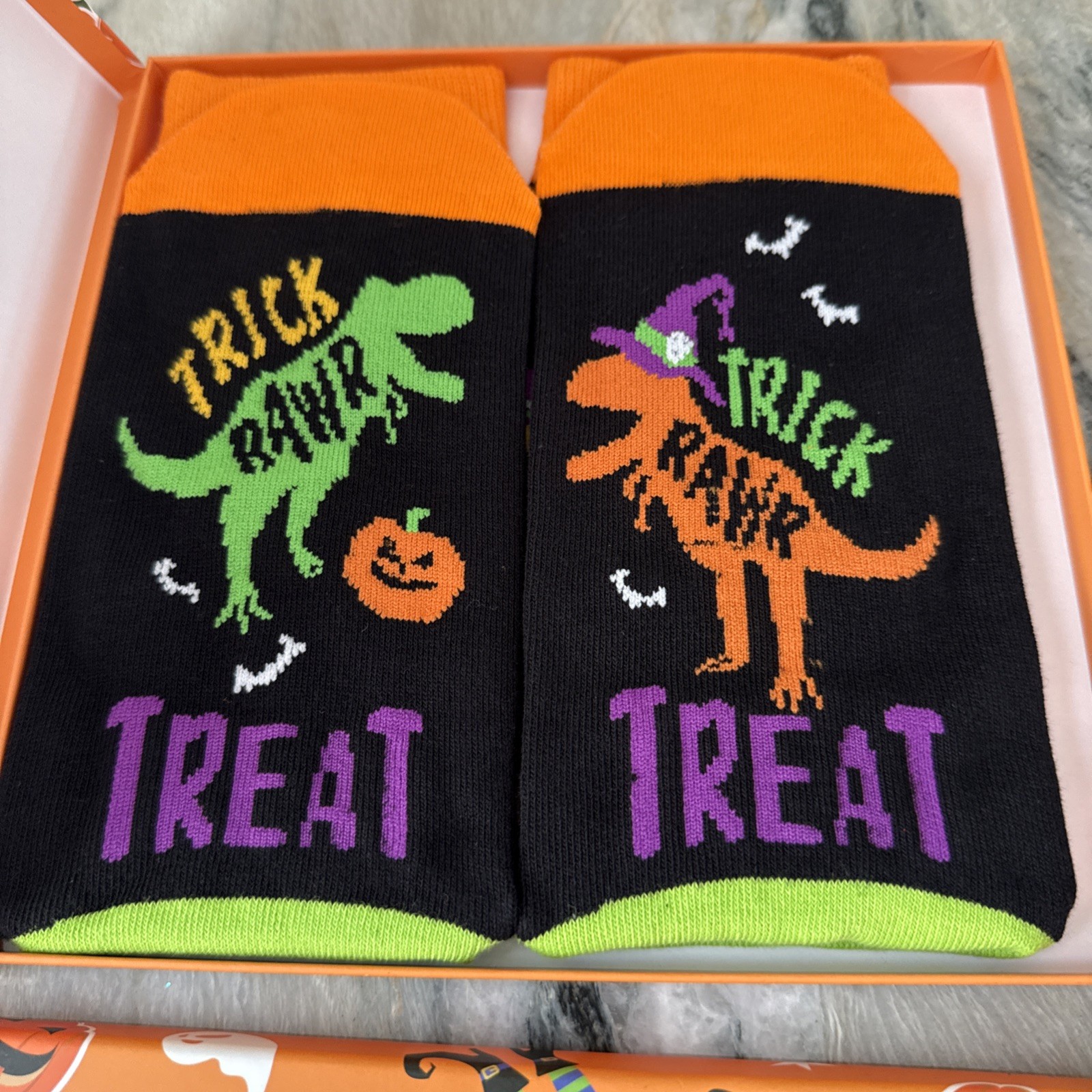 Happypop Halloween Socks New In Box Dinosaur W 7-14 M 6-13