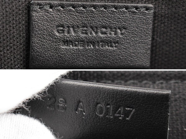 Givenchy Signature Star BC06346544 Pouch Clutch Bag Calf Leather Black