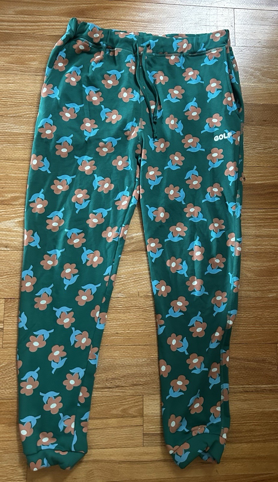 GOLF WANG FW17 Green/Orange Find Some Time Sweatpants Men’s Large (READ DESC)
