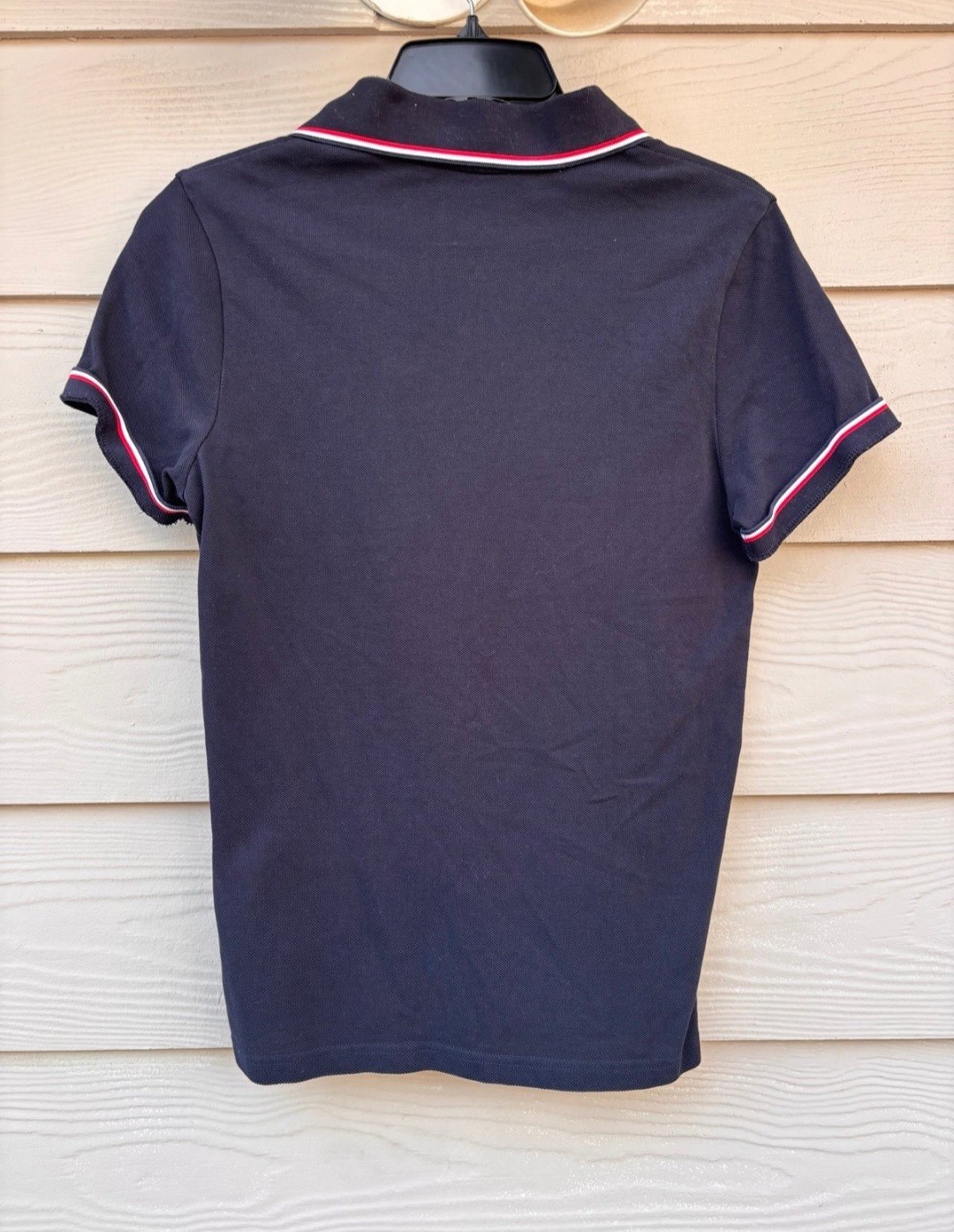 Moncler Maglia Polo Manica Navy Blue Corta Polo T-shirt Size L