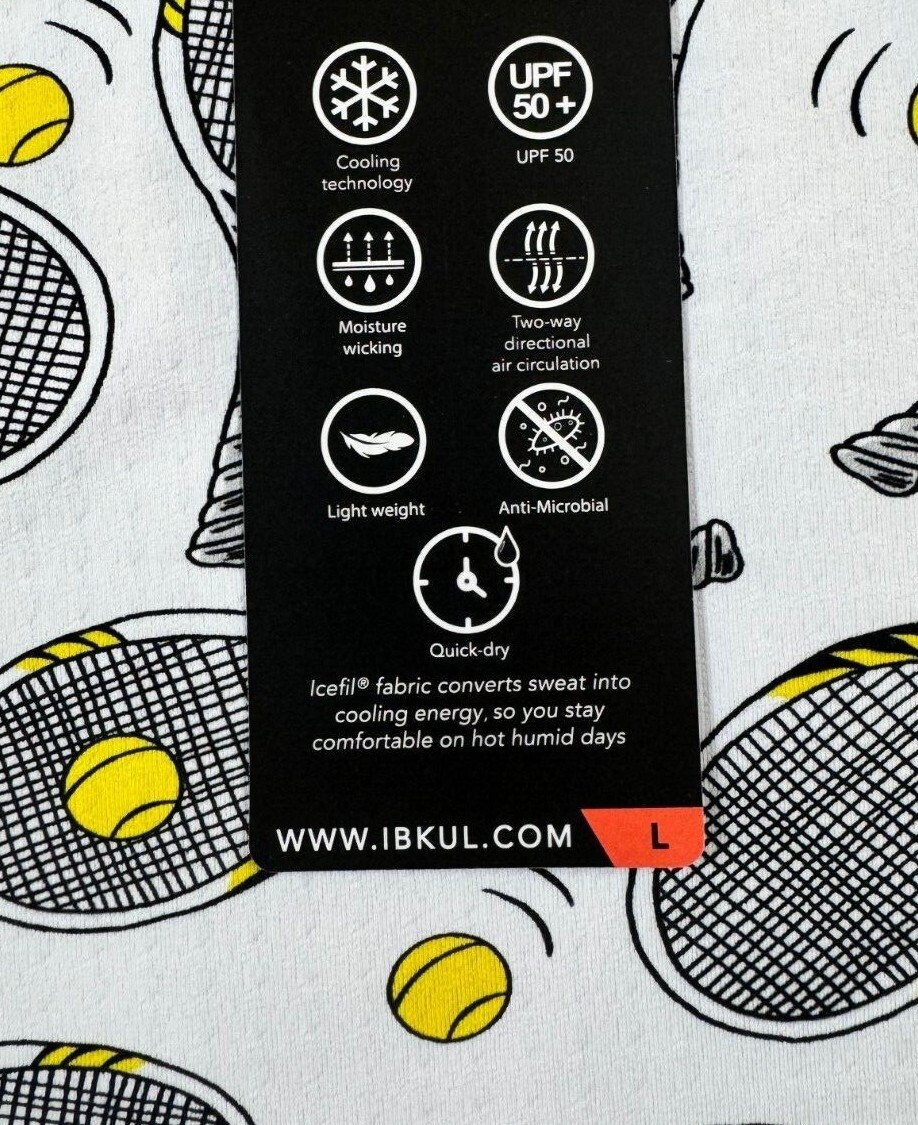 NWT IBKUL Golf Tennis Print 1/4 Zip Top Shirt XS S M L XL 2X White Activewear T2