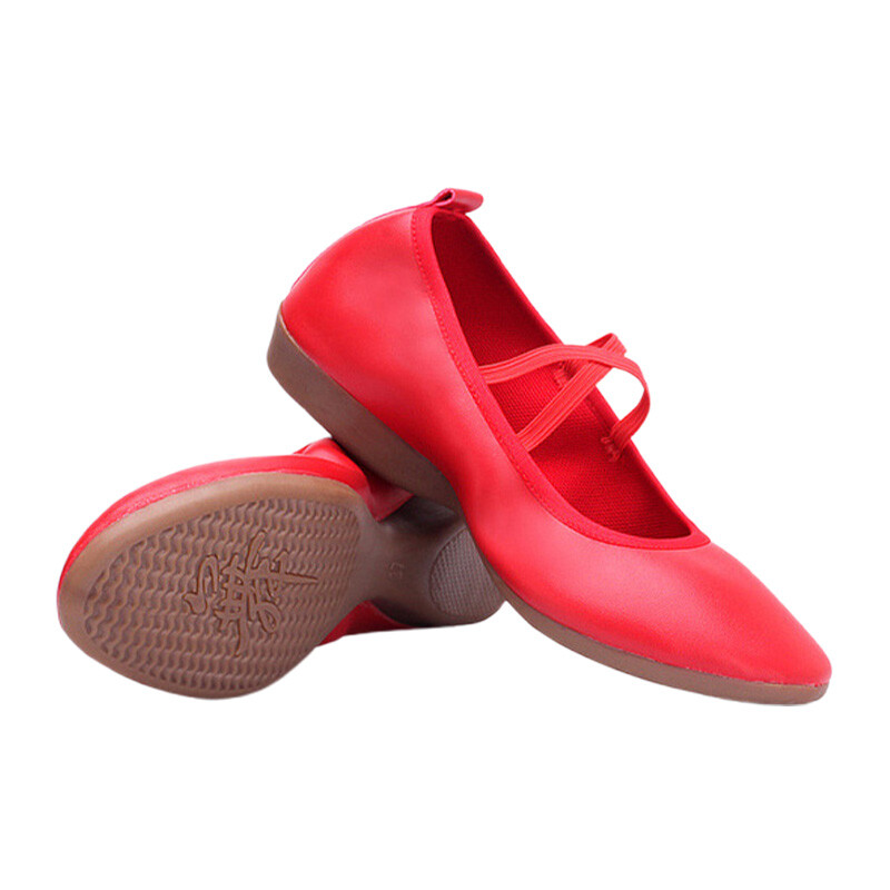 Women’s Dance Shoes Soled Flat Heel Soft Pu Leather Professional Dance Shoes