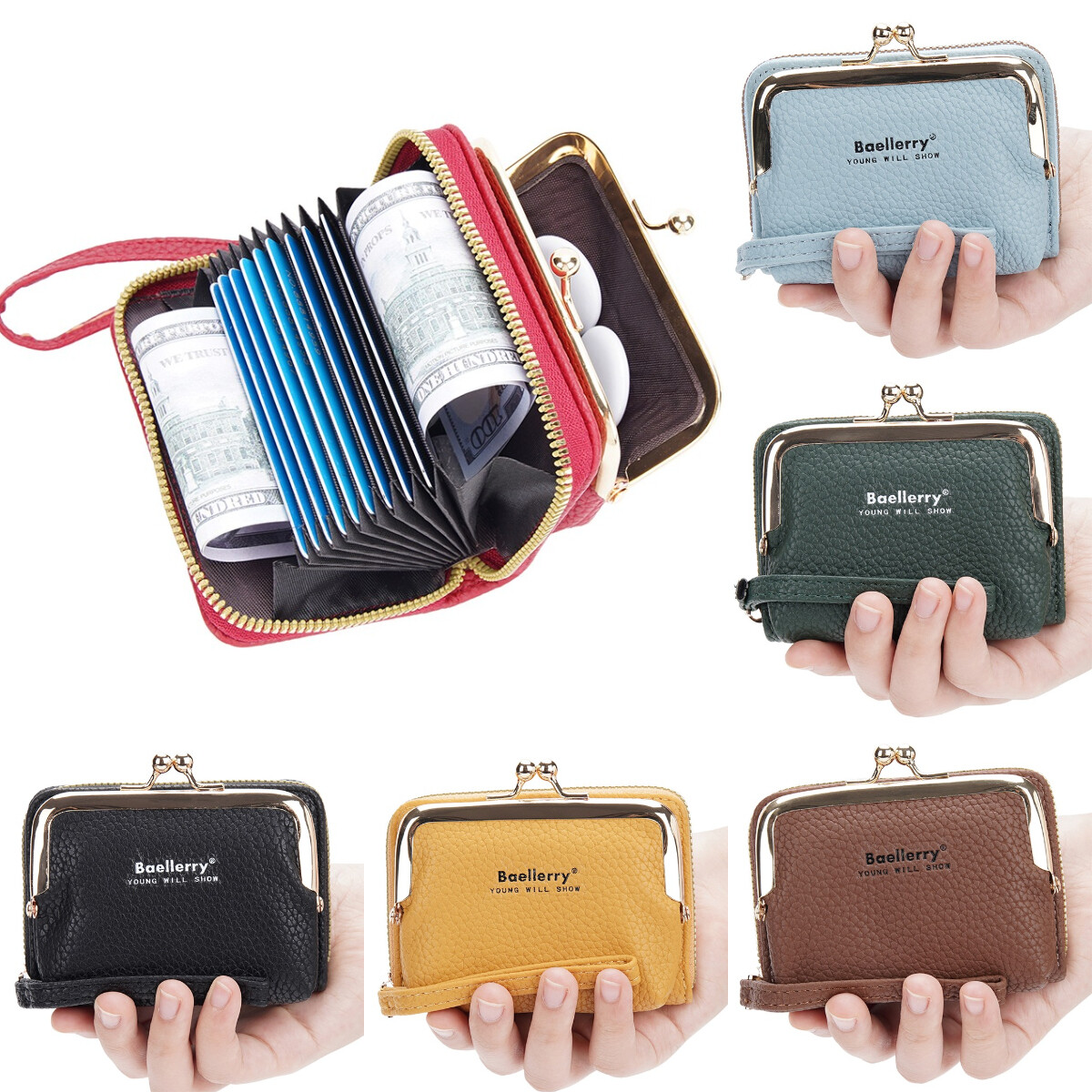 Retro Women Girls Small Wallet Change Coin Purse Hasp Clutch Card Holder Handbag