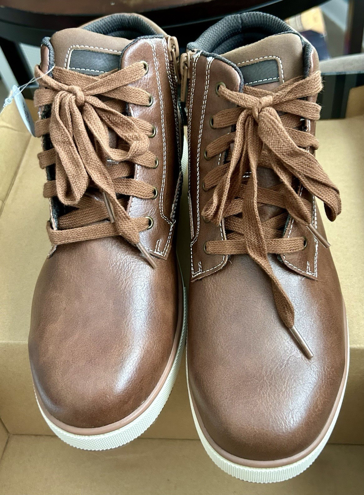 Sonoma Goods For Life Britpunk Boys Brown Ankle Bootie 6M Memory Foam Zip