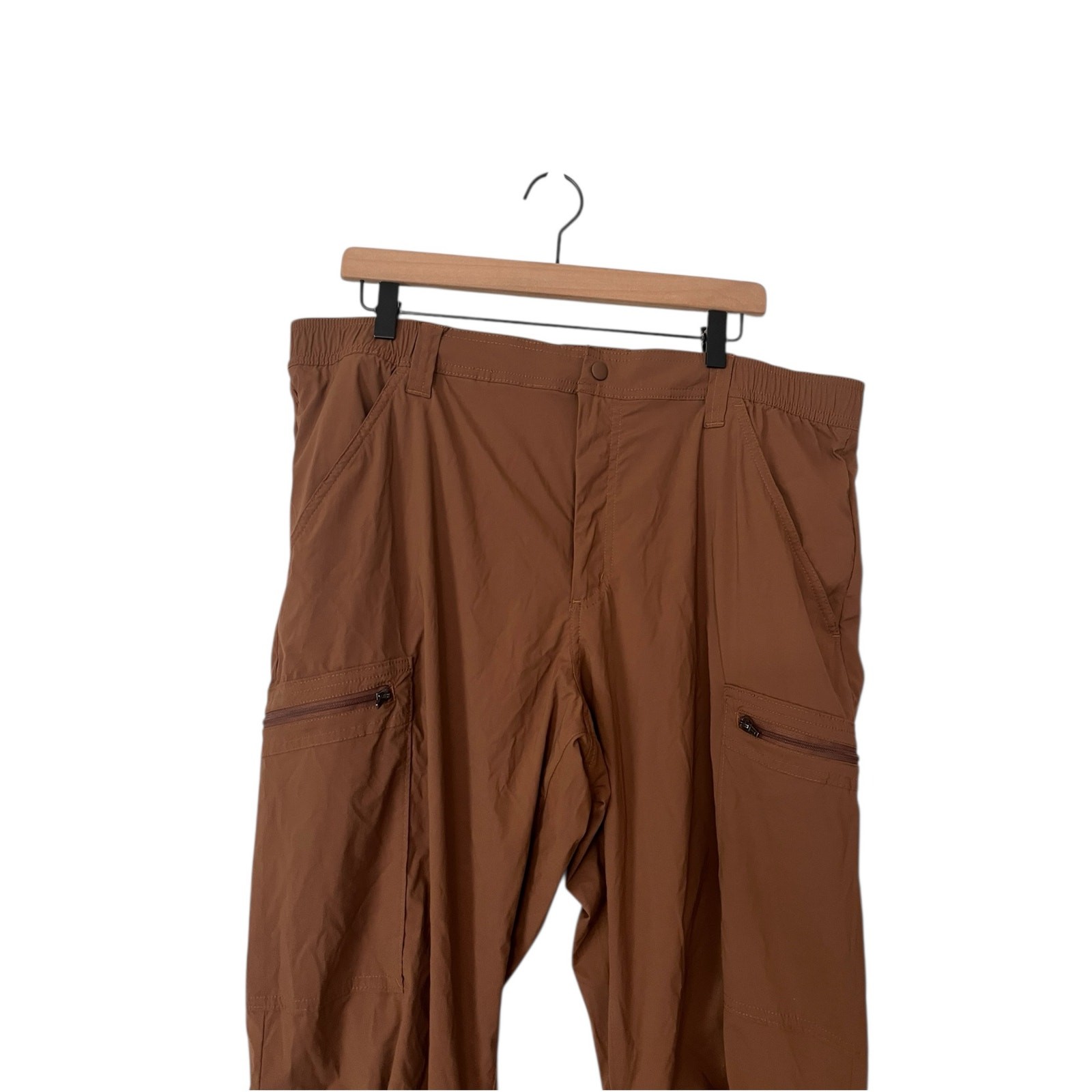 Lands End Mens Brown Nylon Blend Cargo Pants Size 38 Camping Outdoor Gorpcore