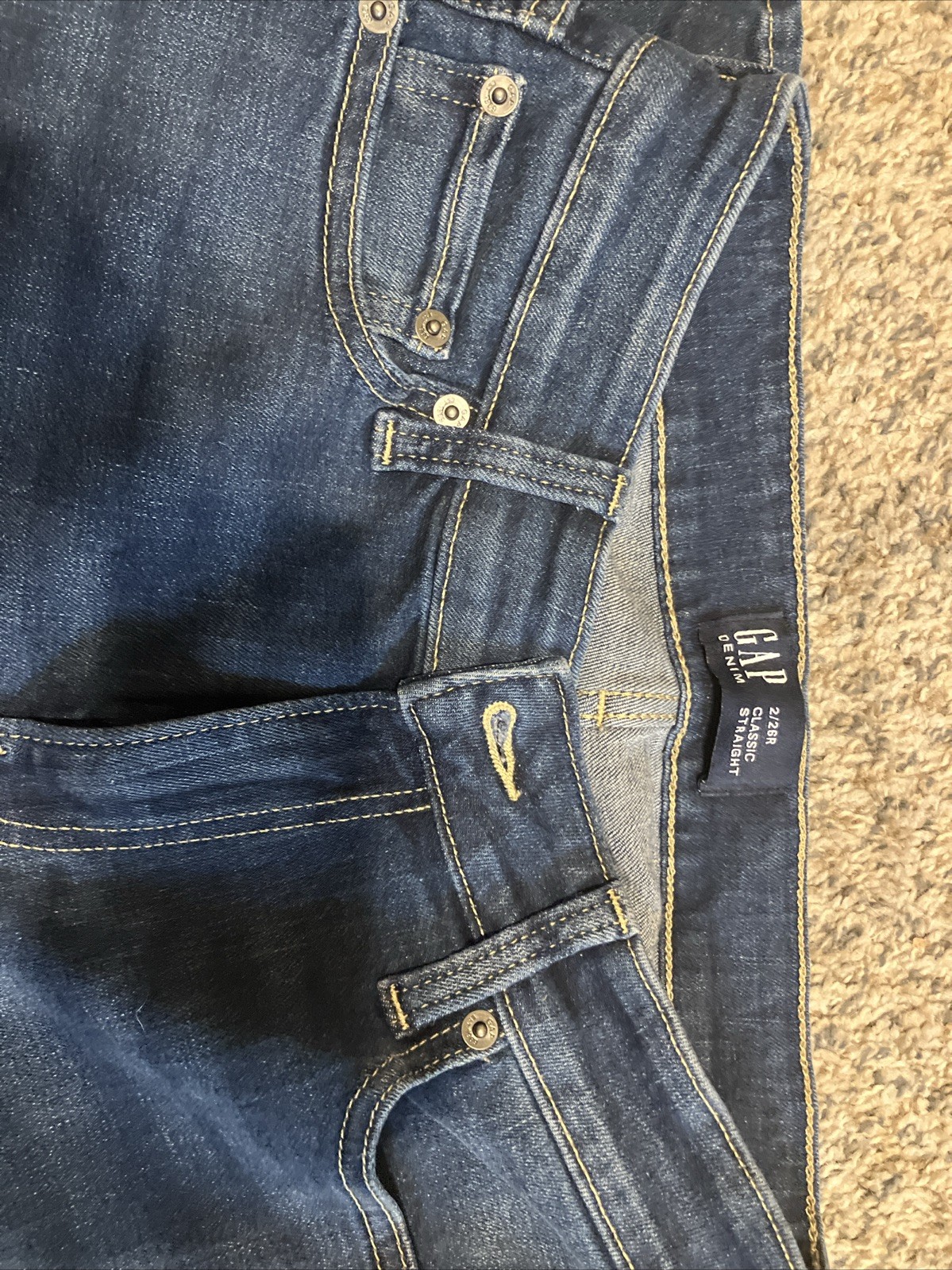 Gap Womens Size 2r Dark Wash Mid Rise Always Skinny Denim Blue Jeans