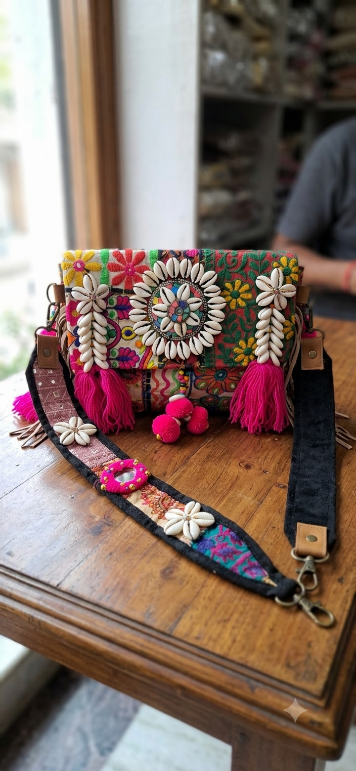 banjara bag Embroidered Boho Women Shoulder Handbag Colorful Wedding purse gift