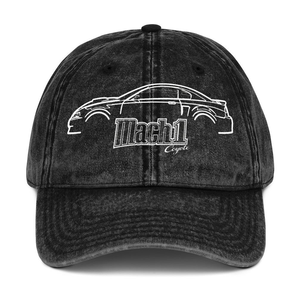 Mustang Mach 1 Coyote Muscle Car Vintage Cotton Twill Cap Dad Hat