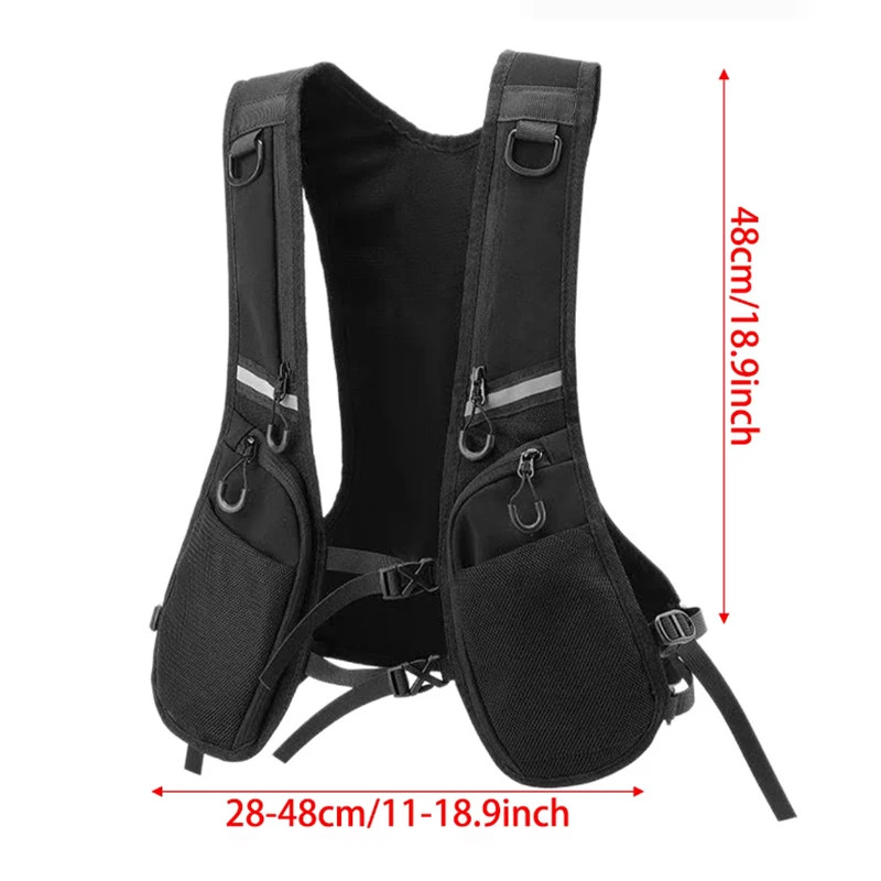 Reflective Design Chest Pack Outdoor Sports Tactical Vest Backpack Hip-hop Stree