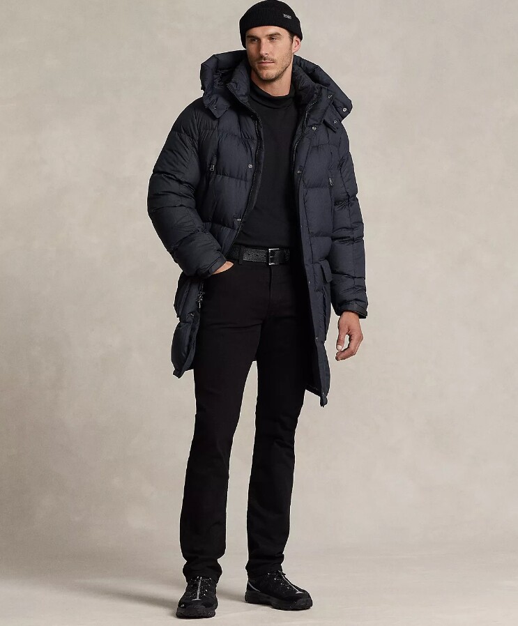 Polo Ralph Lauren B&T 650 Down Hooded Jacket Coat Parka Water Repellent Ski Snow