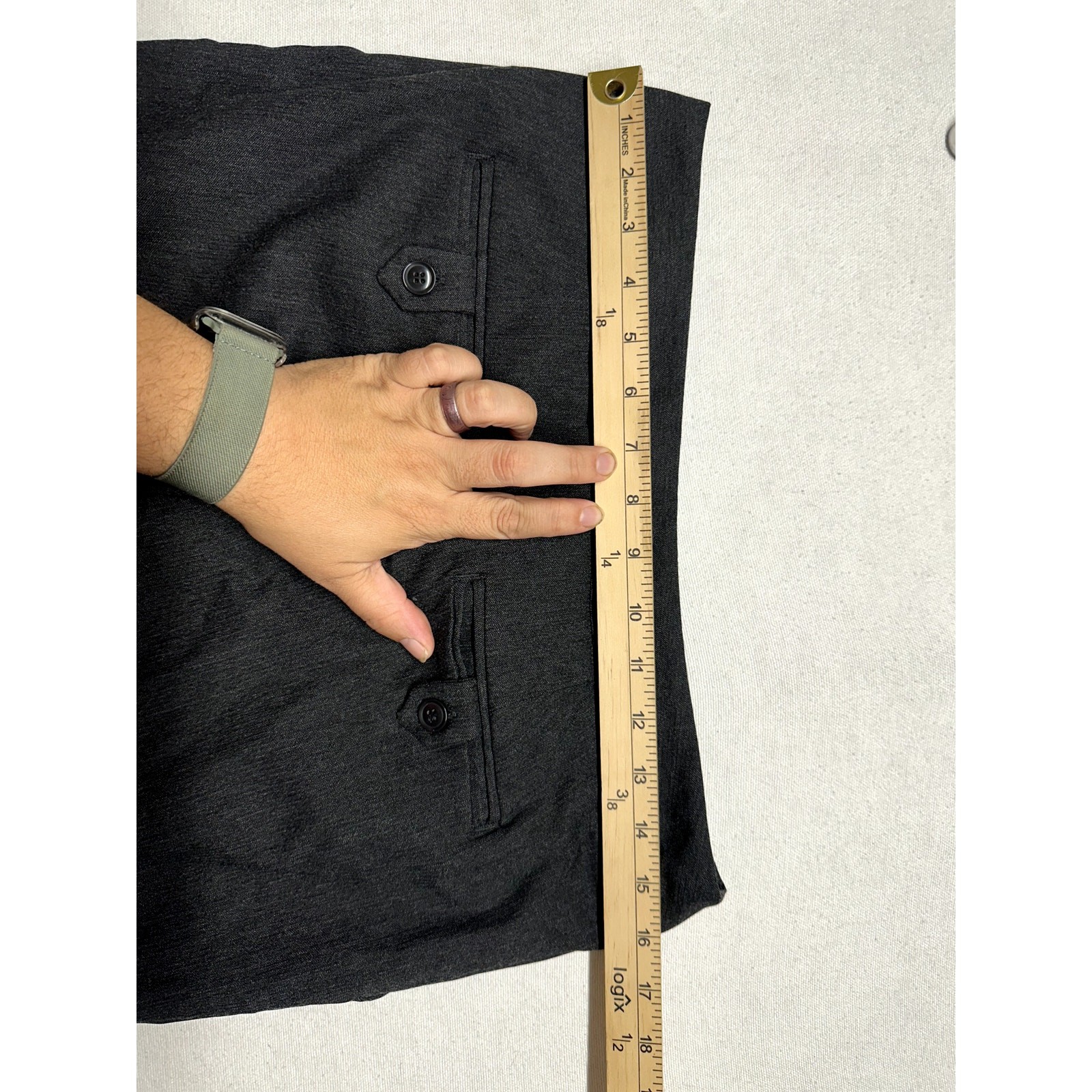 Dalia Collection Charcoal Gray Dress Pants Wide Leg