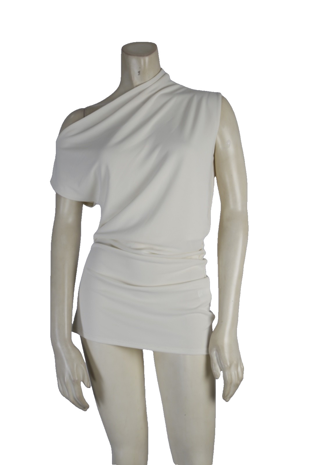 Kallmeyer Ivory Stretch Drape Dress Womens Elegant Luxury Wedding Guest Size S