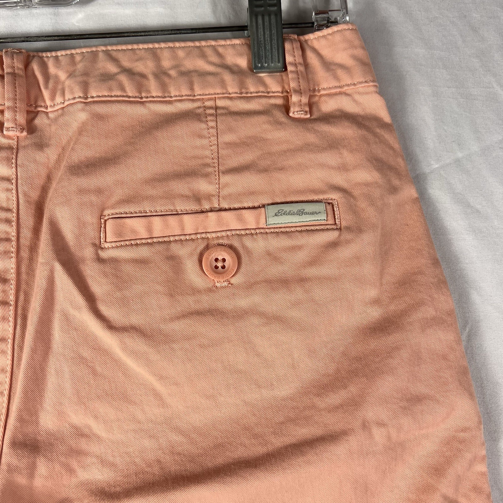 Eddie Bauer Shorts Women’s Size 0 Slightly Curvy Legend Wash Stretch Pink Chino