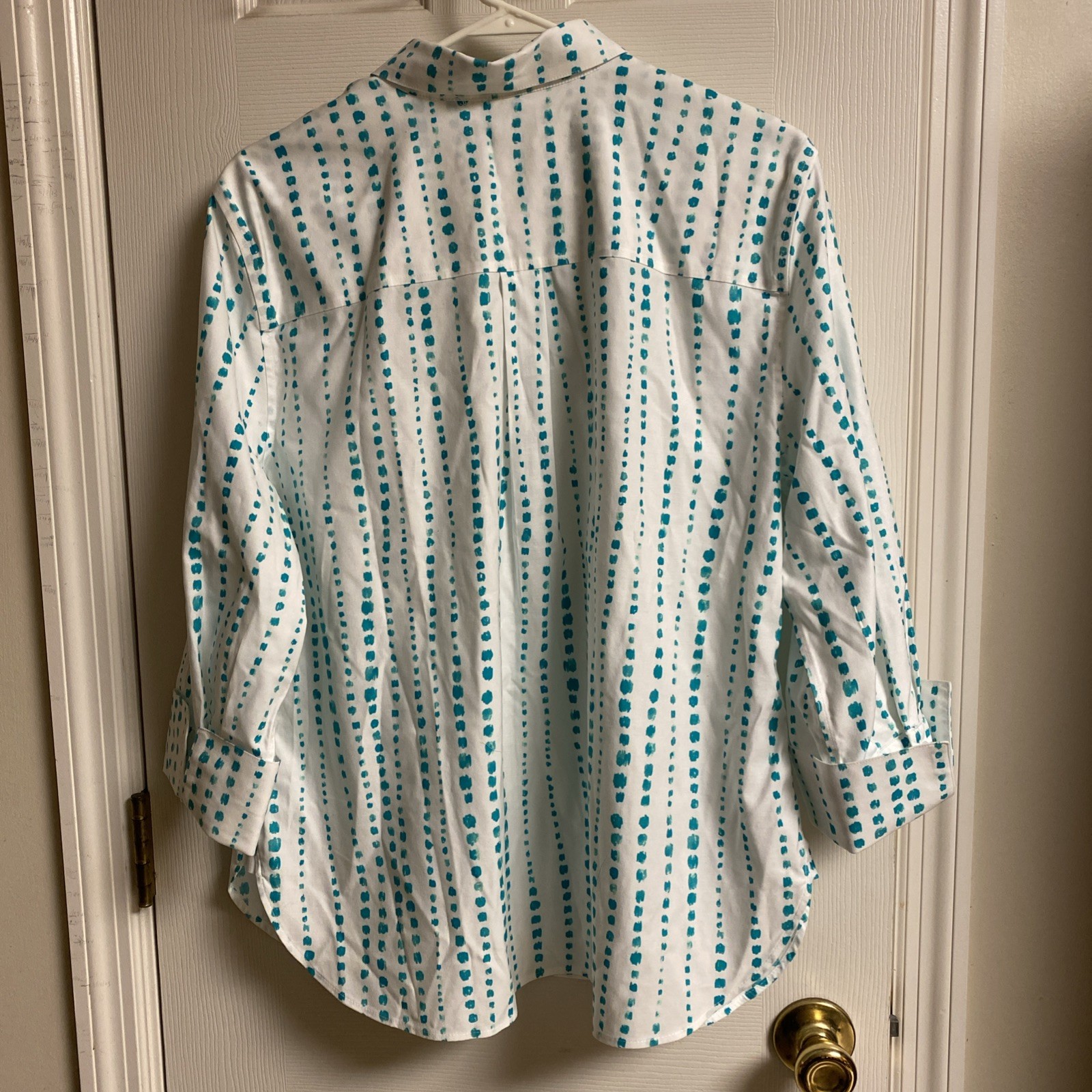 Chicos 2.5 No Iron™ Sateen Bubble Print Shirt Sea spray