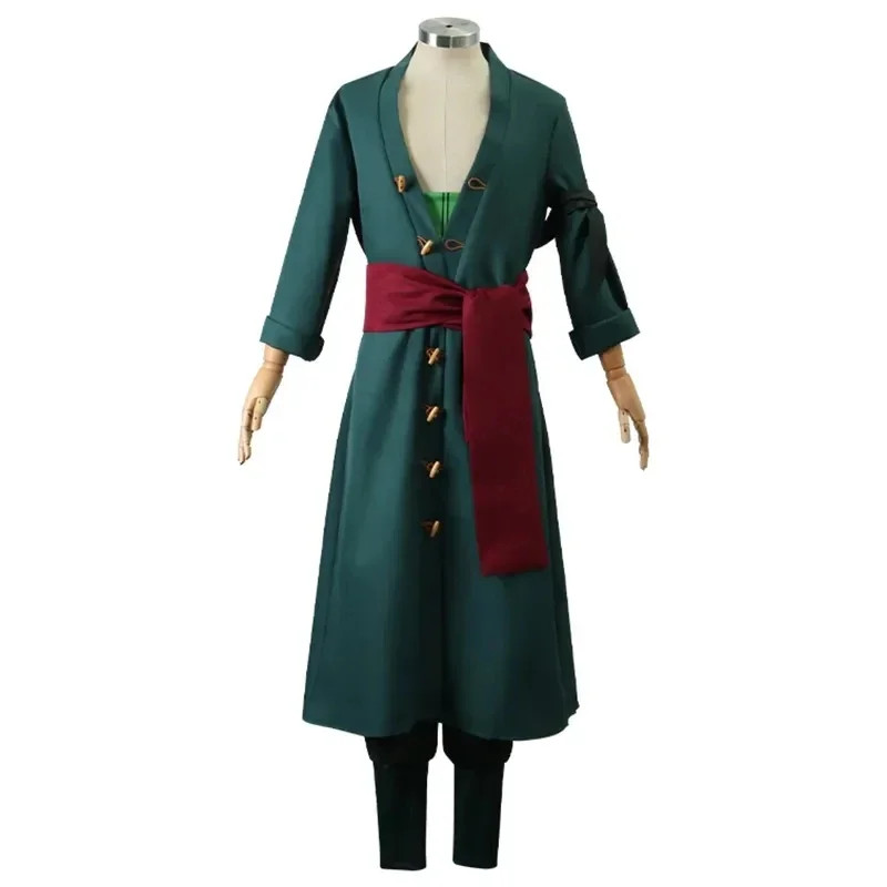 Roronoas Cosplay Costume Anime Kimono Robe Zoro Cloak Uniform Halloween Outfits