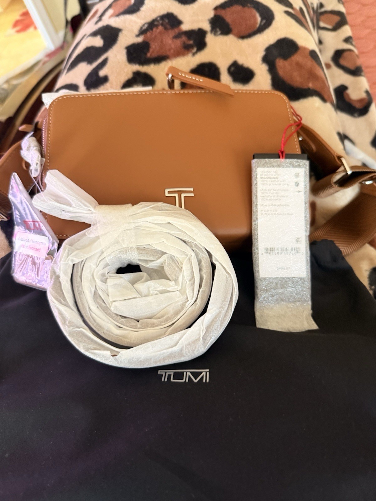 Brand New!Tumi Voyageur Leather Sienna Myla Crossbody Bag Retail $495.00