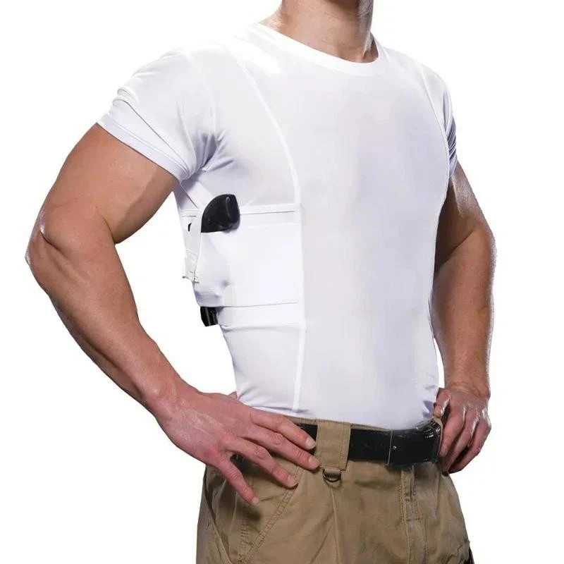 Concealment Clothes Mens Crew Neck Undercover- Concealed Holster Carry Tops