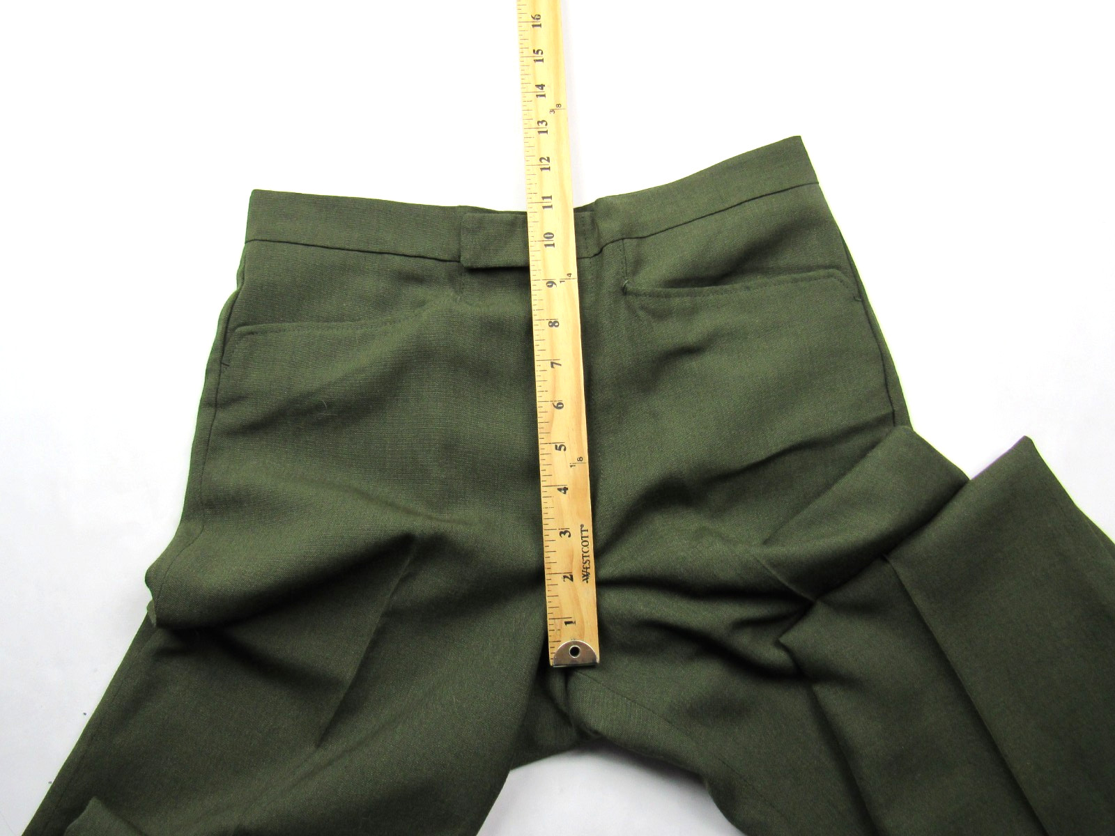 Vtg 60s Wright Koratron Hollywood Mod Trousers Pant 34.5 x 31.5 Cotton Blend VLV