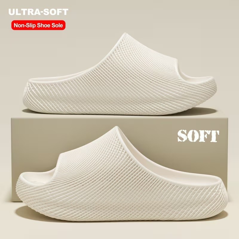Unisex Ultra-Soft Cloud Cushion Platform Slides Thick Sole Non-Slip EVA slippes