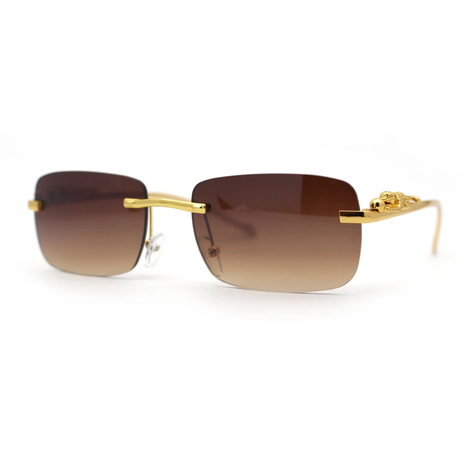 Sunglasses Classic Small Gold Frame Brown Lens Retro Driving Outdoor Quevo Model