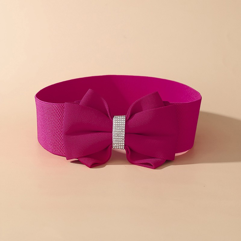 Bowknot Waistband Dress Decors Versatile Elastic Waistband Wide Waistband