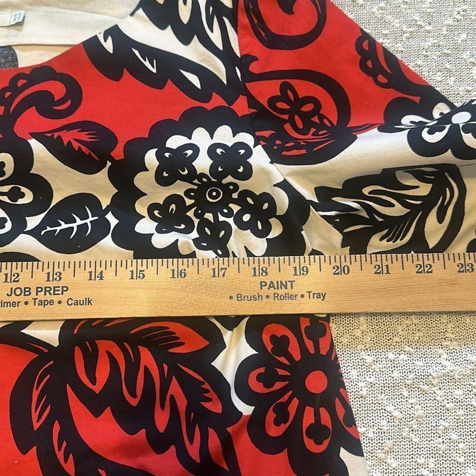 BODEN Red Floral 3/4 Sleeve Ursula Top Blouse size 12