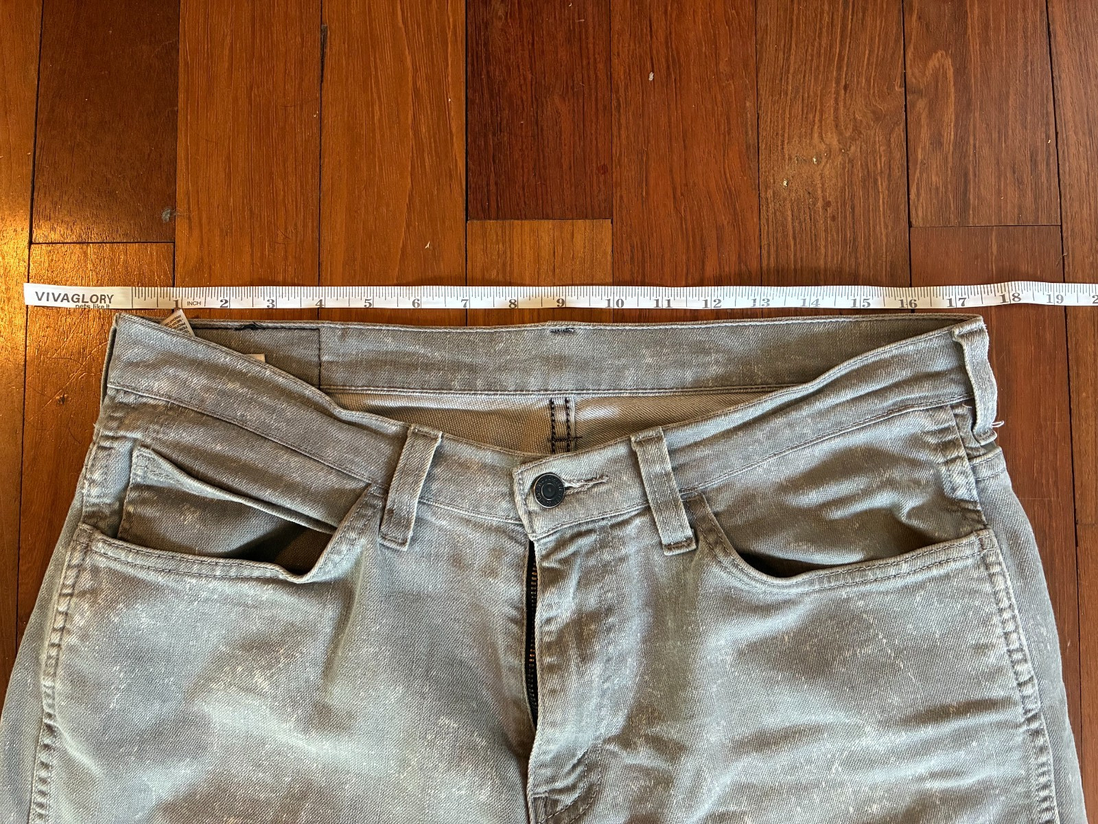 Levis Jeans Mens 32 X 30 Gray 541 Bleach Distressed Acid Wash Straight Athletic