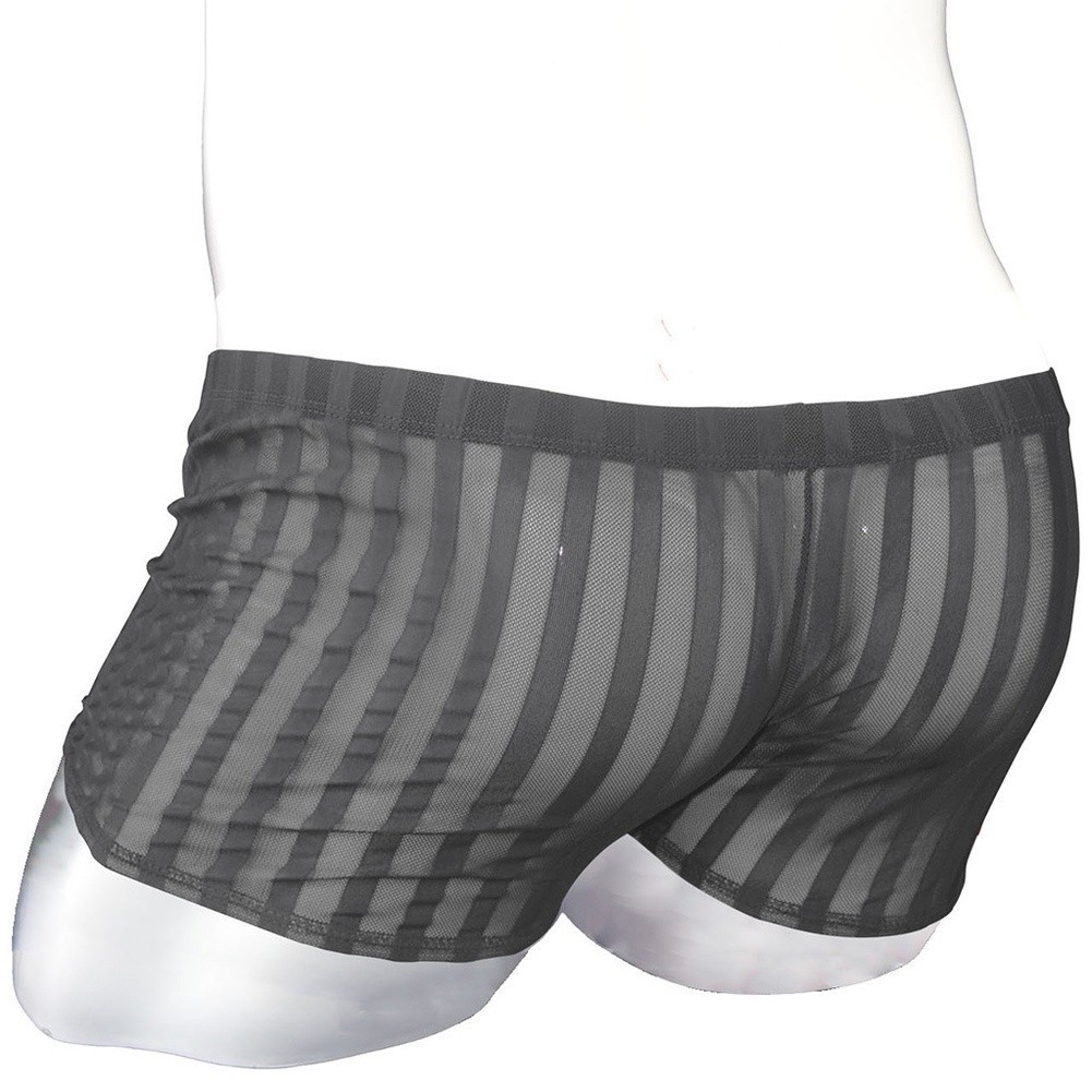 Men’s Athletic Mesh Boxer Shorts Low Waist Solid Underwear 95% Nylon 5% Spandex