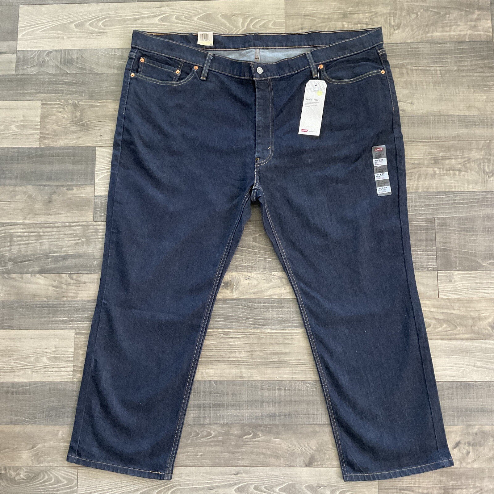 NWT Levi’s 541 Athletic Taper Jeans Men’s 50×29 Blue Dark Cleaner 18757-0103