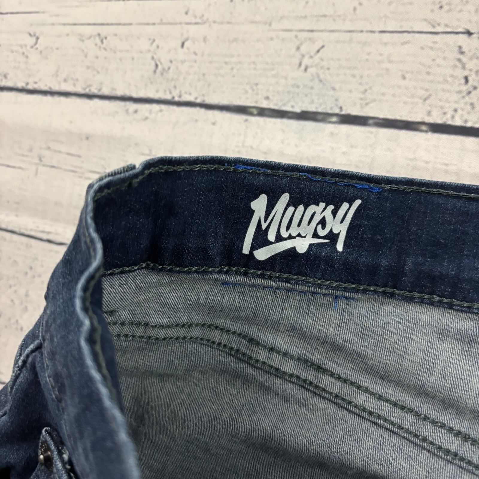 Mugsy Fultons Dark Denim Blue Jeans Men’s 34×34