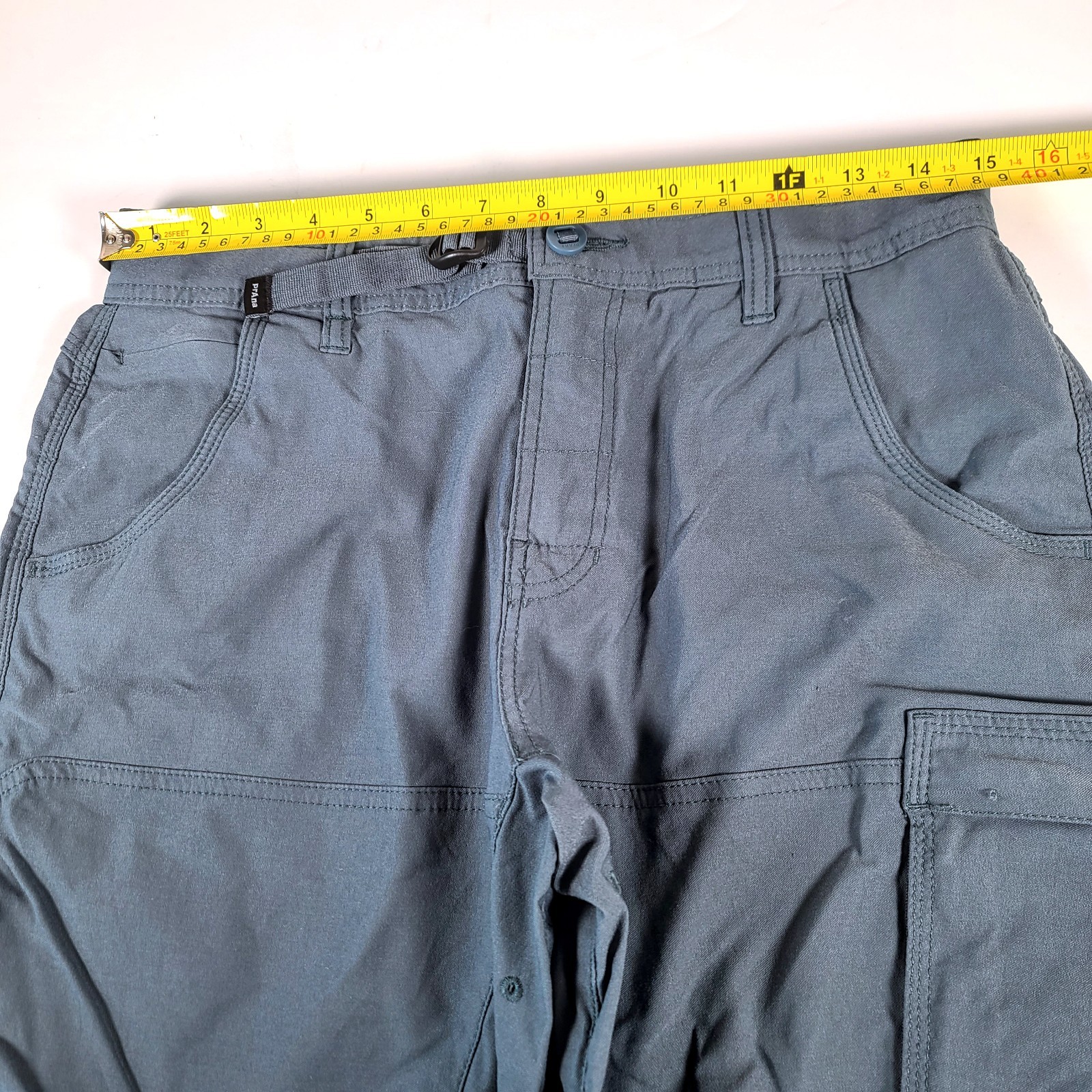 prAna Zion II Shorts Men’s 30 Blue Cargo Hiking Camping Utility Climbing Stretch