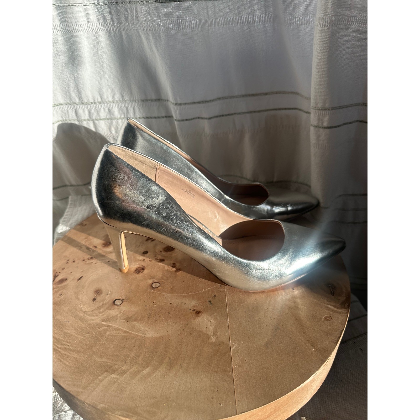 Charles by Charles David Womens Silver Metallic Pointed Toe Pumps Heels Size 10M