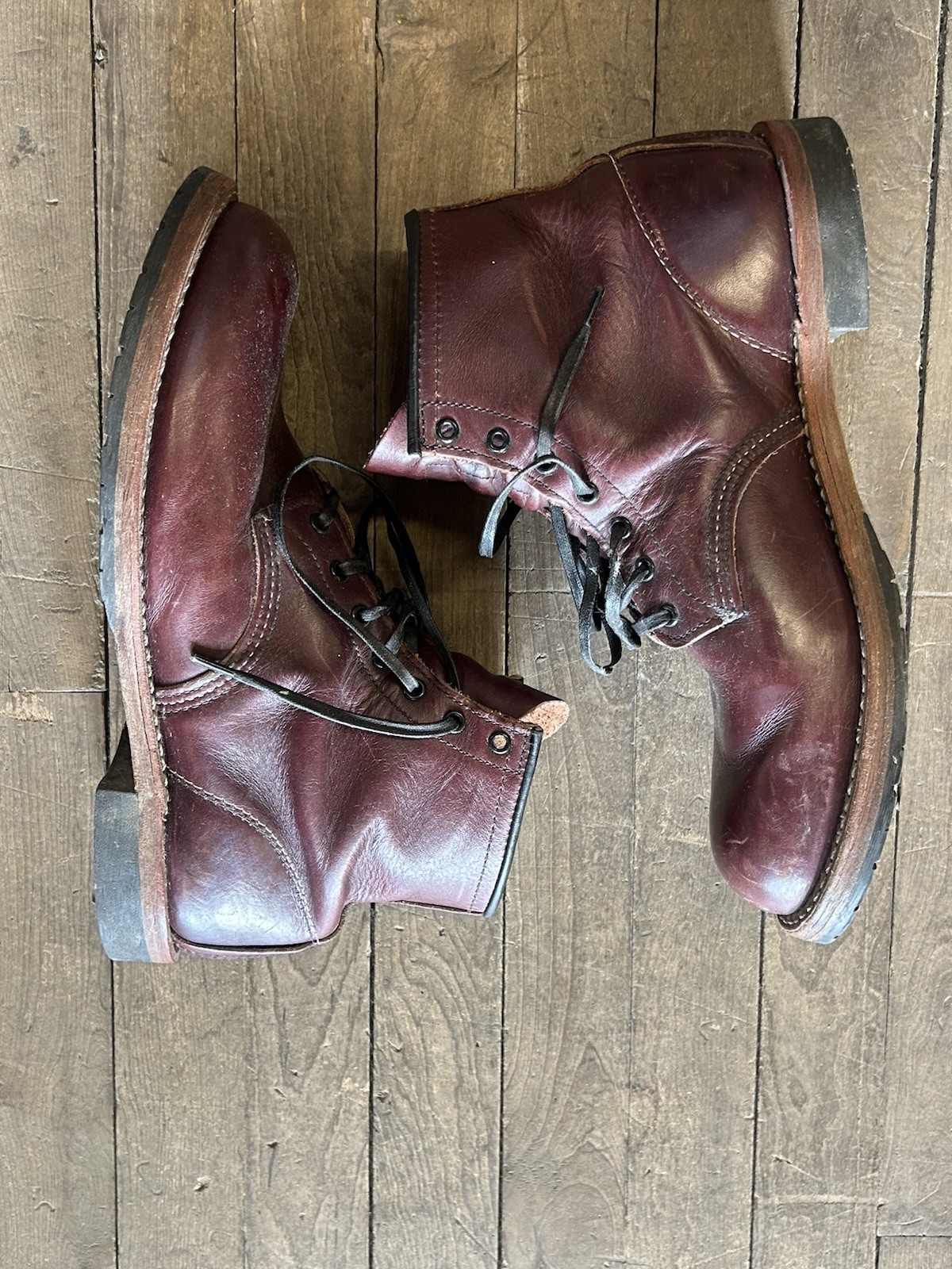 Red Wing Heritage Beckman Black Cherry Leather Boots Size 9.5 9011 Made In USA