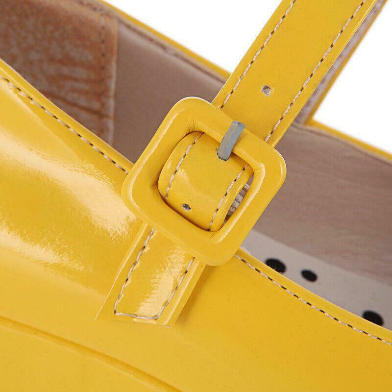 Women’s Platform Wedge Dress Ankle Strap Mary Jane lolita shoes