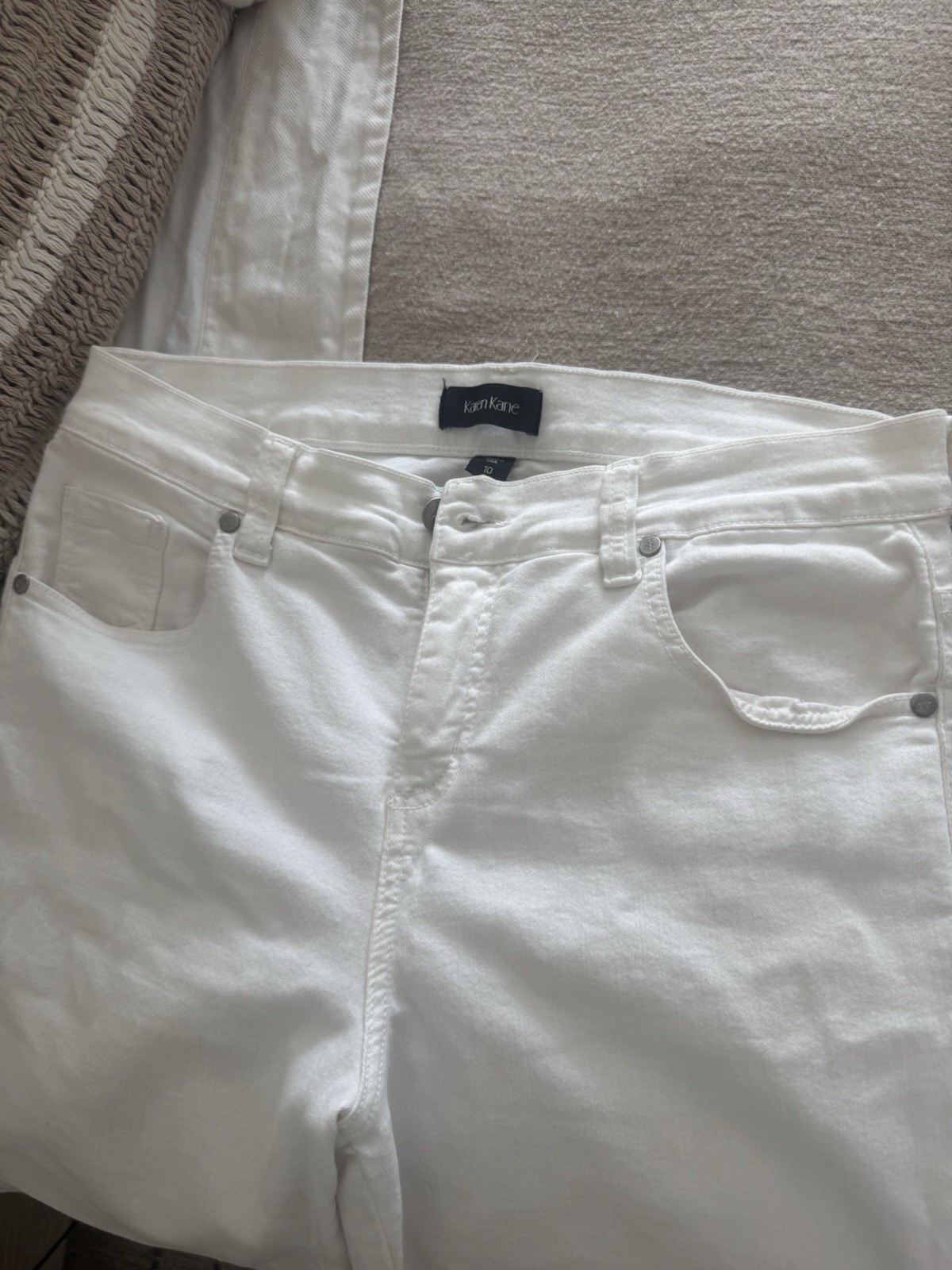 Karen Kane White Cropped Jeans Size 10 Women’s