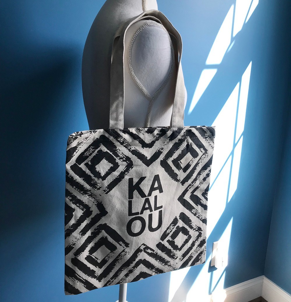 KALALOU Tribal Pattern Tote Bag Decor 100% Cotton Canvas Shopping Bag NWOT