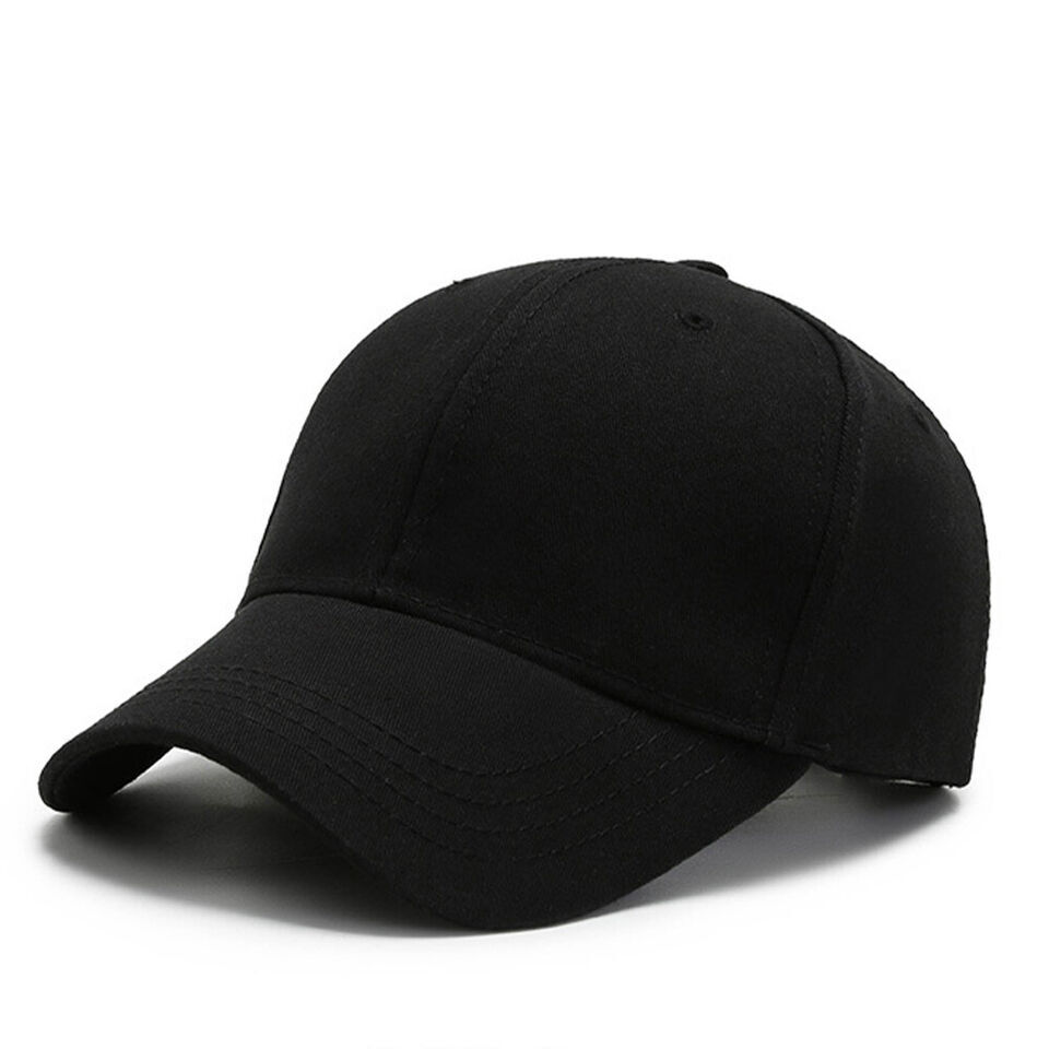 Plain Cotton Polo Style Blank Baseball Cap Solid Washed PC Adjustable Ball Hat