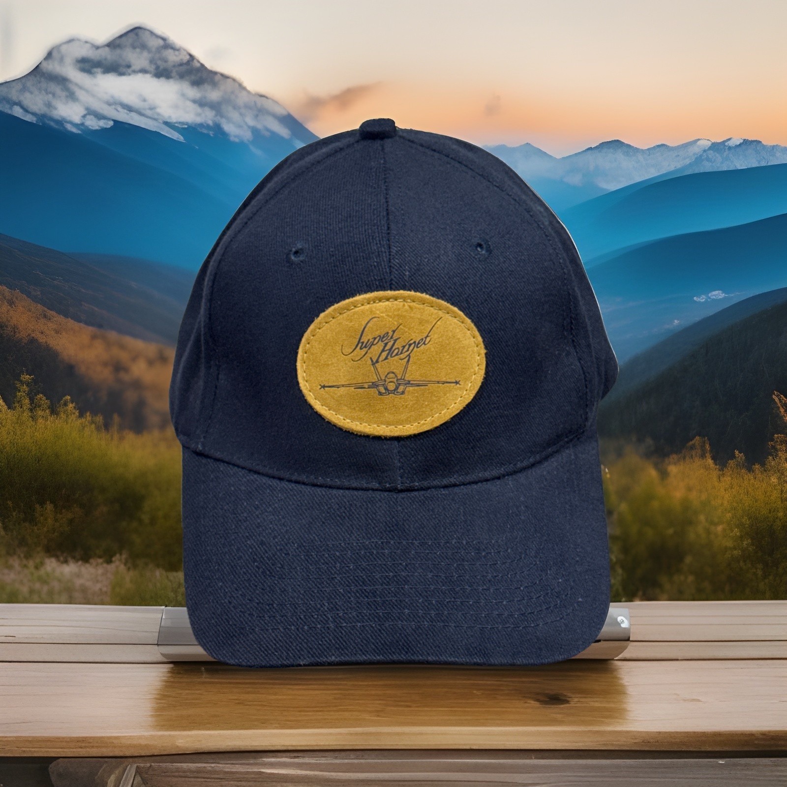 Super Hornet FA F-18 US Navy Air Carrier Launch Missles Black Blue Baseball Cap