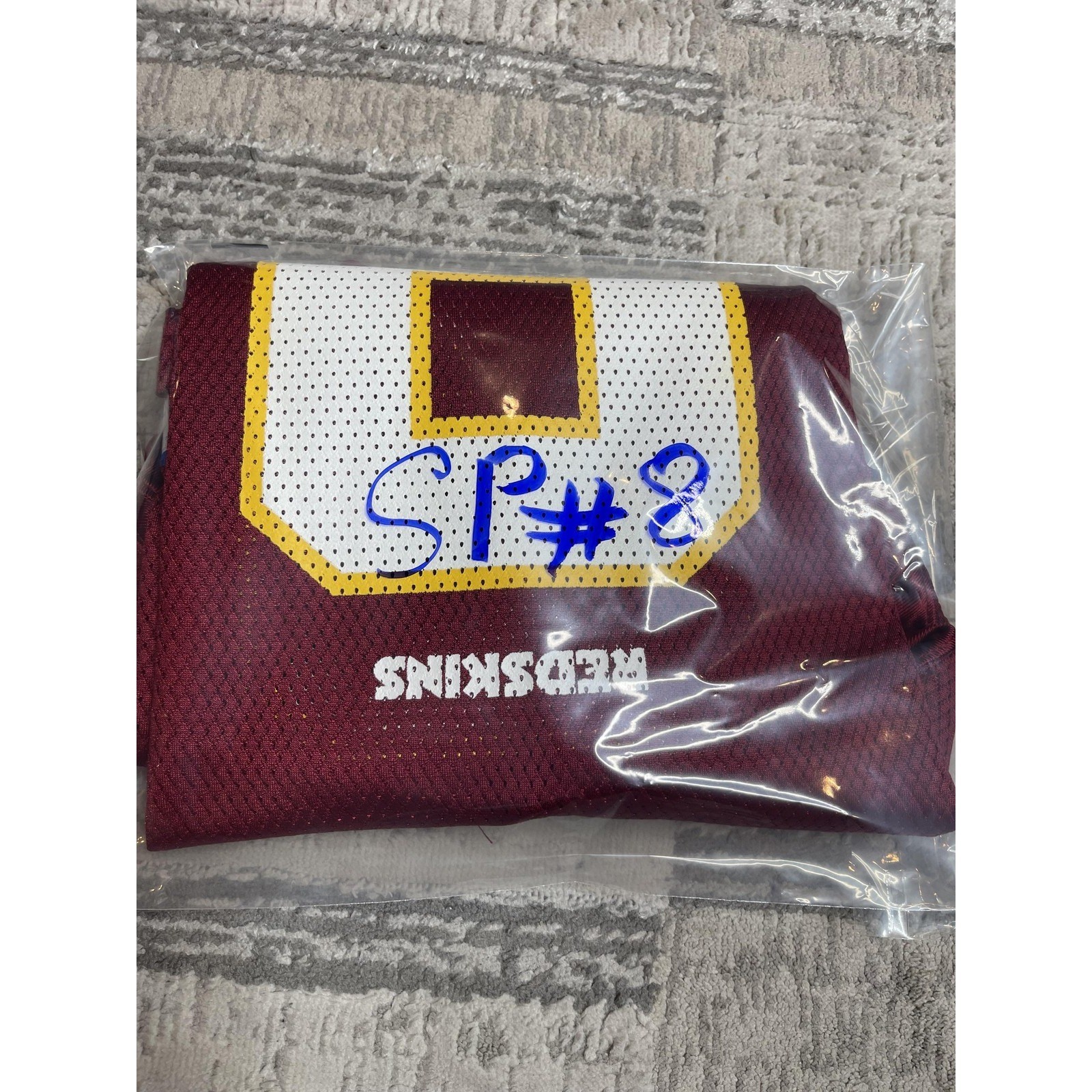 Mens Reebok Washington Redskins Mark Brunell 8 Jersey Burgundy (M) Signed Auto