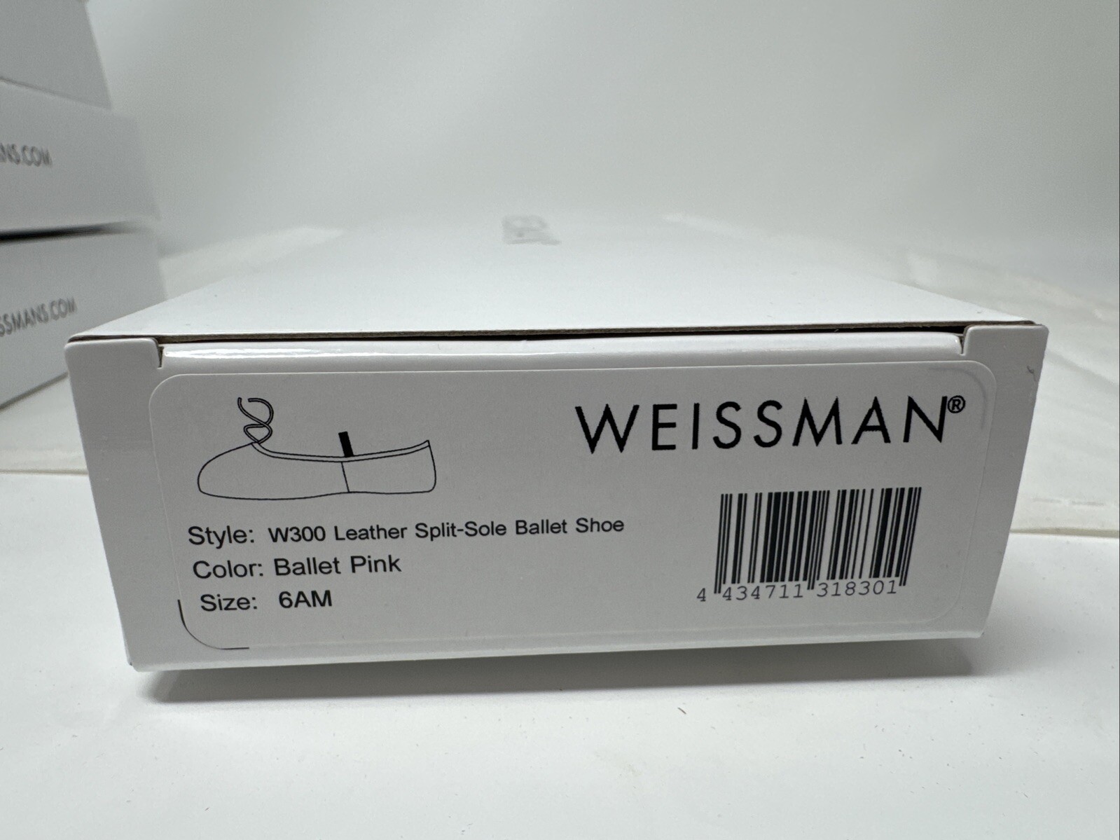 Weissman Ballet Pink Split Sole Leather Ballet Shoes Child, Youth, Adult Sz New