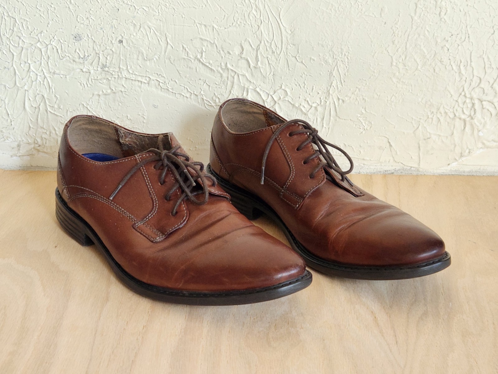 Bostonian Garvan Brown Leather Dress Shoes Size 10.5 US