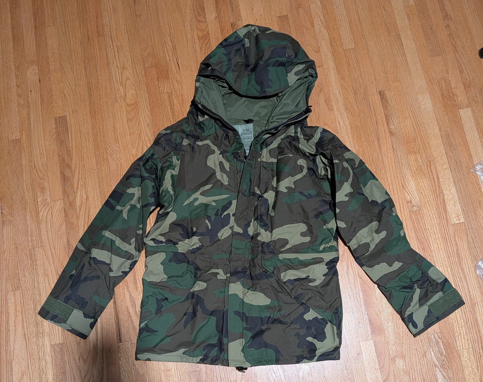 Raven Goretex ECWCS Woodland Camo Parka Cold wet Weather Jacket M-L E33