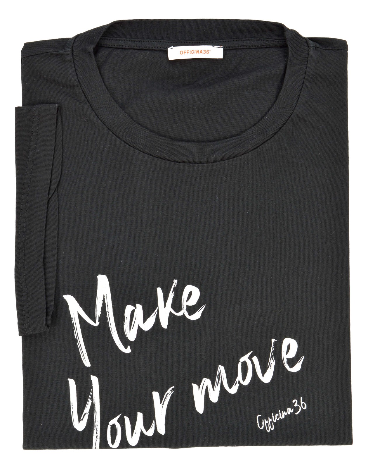 OFFICINA 36 men’s black print T-shirt jersey CUMH488 BLACK