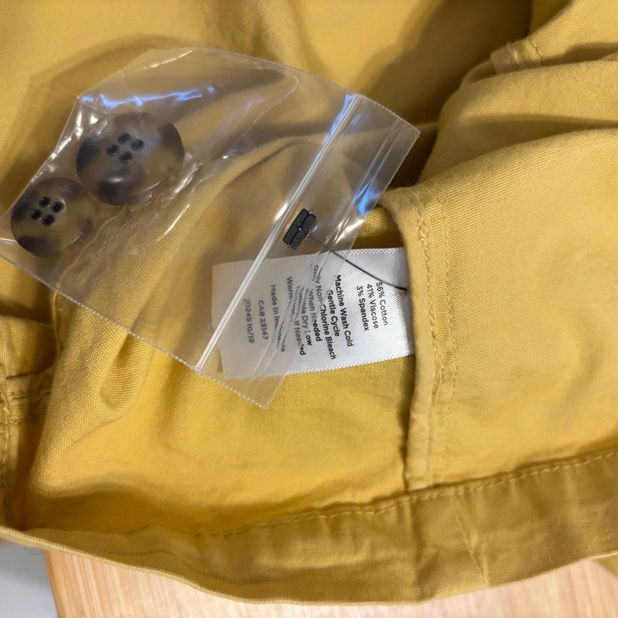 Talbots Mustard Utility Jacket 1X NWT Roll-Tab Sleeves Safari Style Retails $159
