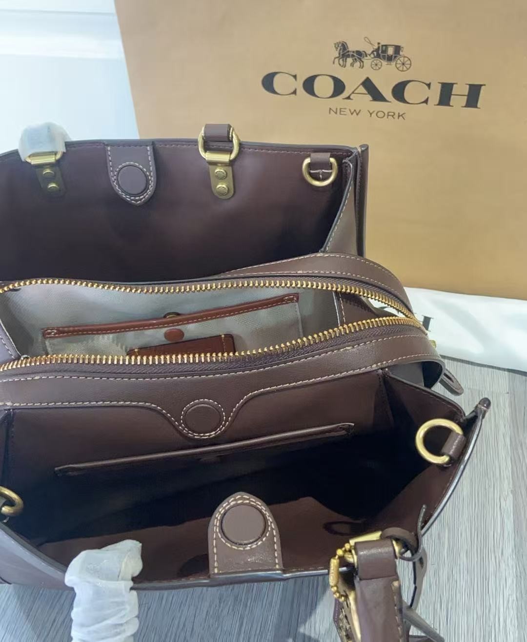 COACH CCX23 Rogue 31 Bag Soft Grain Leather Satchel Crossbody Shoulder 2WAY