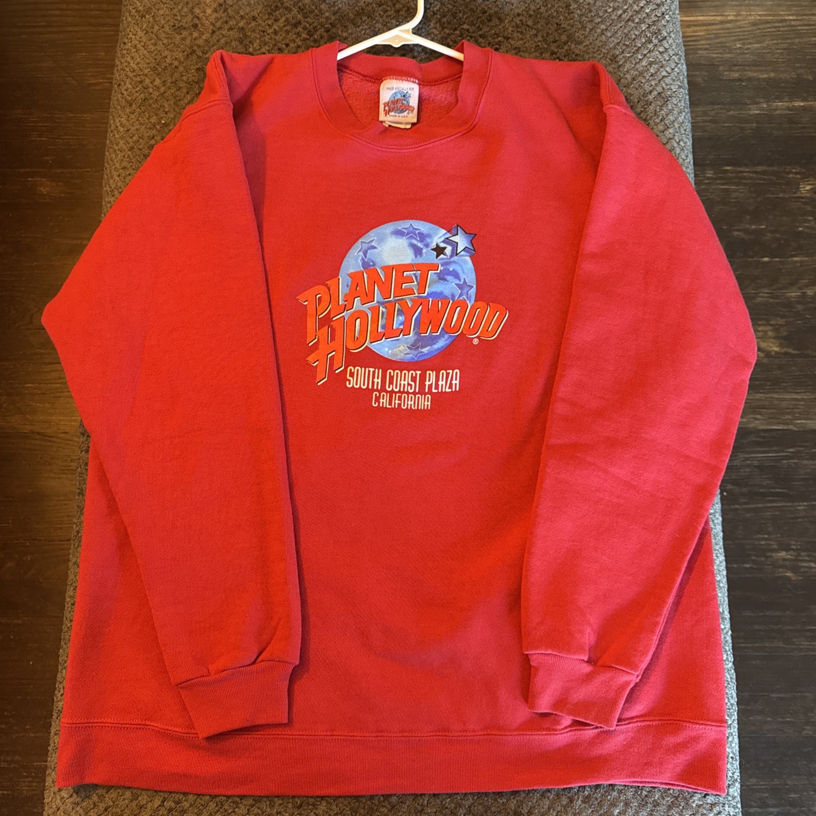 Vtg 90s Planet Hollywood Red Sweatshirt Mens XL South Coast California Sweater